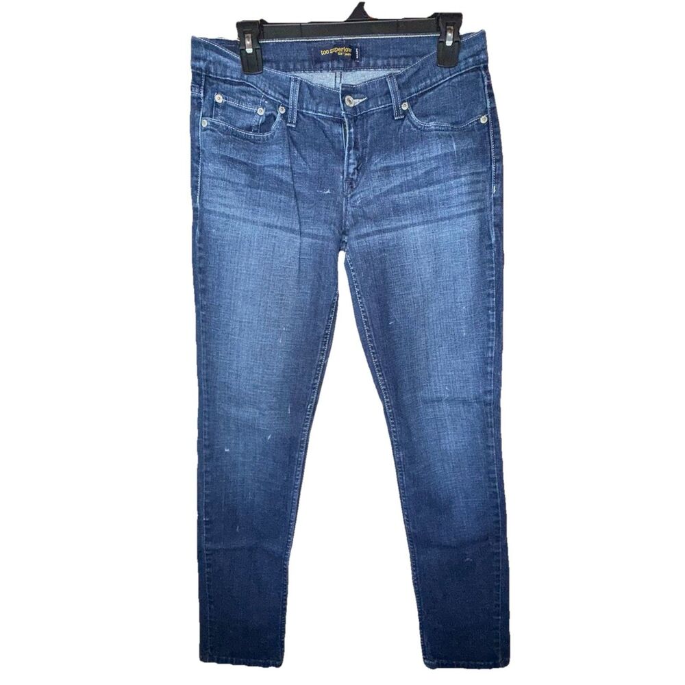Levi 524 Women's Size 9M Too Superlow Skinny Dark Wash Blue Denim Jeans